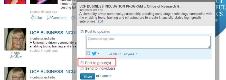 post to LinkedIn groups